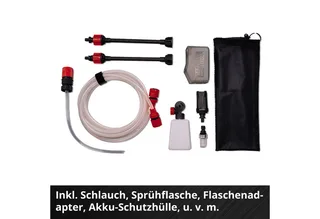 Akku-Druckreiniger Hypresso 18/24-1, Druck max: 24 bar, Fördermenge max: 240 l/h, inkl. Akku 18V/2,5Ah und Ladegerät von Einhell, Rot – Produktbild 5 von 5