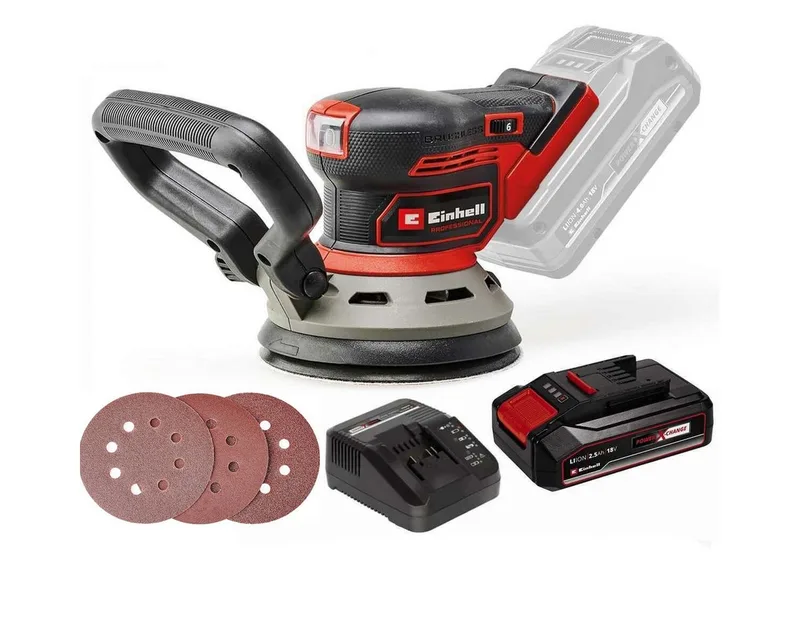 Akku-Exzenterschleifer Akku-Exzenterschleifer TP-RS 18/32 Li BL 18V Akku 2.5 Ah / Ladegerät fra Einhell – produktbillede