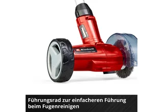 Akku-Fugenbürste GC-CC 18 Li Kit, 10 cm Bürstendurchmesser, inkl. Akku 18V/2,0 Ah, Ladegerät, Stahl- und Nylonbürste von Einhell, Rot – Produktbild 4 von 5