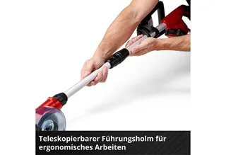 Akku-Fugenbürste GC-CC 18 Li Kit, 10 cm Bürstendurchmesser, inkl. Akku 18V/2,0 Ah, Ladegerät, Stahl- und Nylonbürste von Einhell, Rot – Produktbild 5 von 5