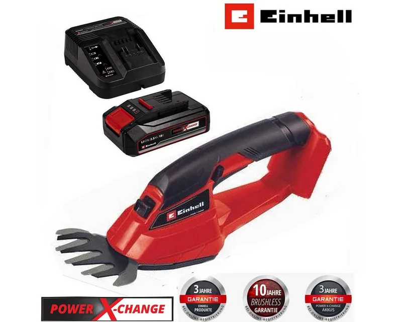 Akku-Grasschere Akku Grasschere GC-AGS 18 Li- 18V,mit Akku 2.5 Ah + Ladegerät von Einhell – Produktbild 3 von 3