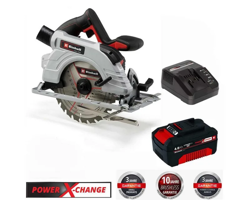 Akku-Handkreissäge Einhell Handkreissäge TE-CS 18/150 Li - 18V mit Akku 4.0 Ah, Ladegerät de Einhell – image du produit 4 sur 4
