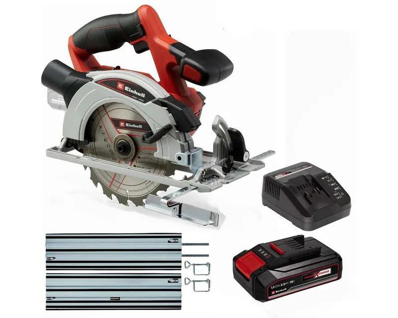 Akku-Handkreissäge Einhell Handkreissäge TE-CS 18/150 Li - 18V mit Akku 2.5 Ah,Schiene van Einhell – productafbeelding