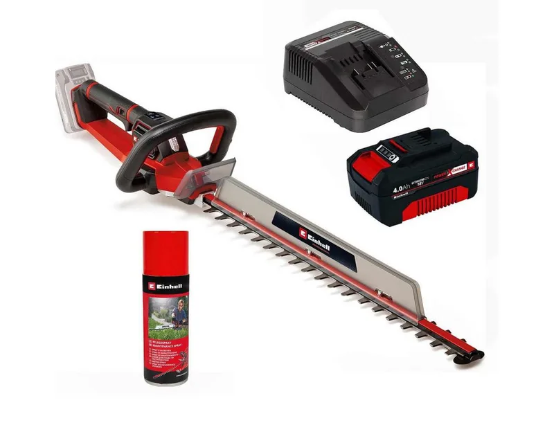 Akku-Heckenschere Akku-Heckenschere GP-CH 18/61 Li BL- ABS mie Akku 4 Ah + Pflegespray by Einhell – product image 1 of 5