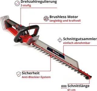Akku-Heckenschere Akku-Heckenschere GP-CH 18/61 Li BL- ABS mie Akku 4 Ah + Pflegespray by Einhell – product image 3 of 5