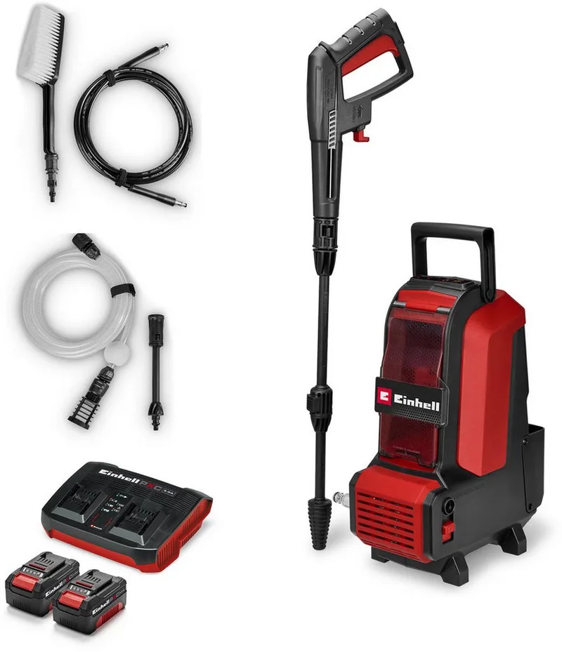 Akku-Hochdruckreiniger HYPRESSO 36/105 (2x4,0 Ah), Druck max: 70 bar, Fördermenge max: 270 l/h, inkl. Akku und Ladegerät de Einhell, Rouge, Noir – image du produit 1 sur 5