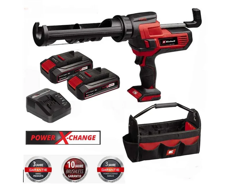 Akku-Kartuschenpistole Kartuschenpistole TE-SG 18/10 Li 18V + 2 x Akku 2.5 Ah, Ladegerät, Bag de Einhell – image du produit 3 sur 4