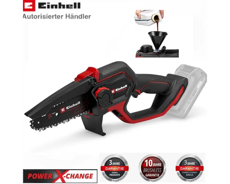 Akku-Kettensäge Ast Kettensäge GP-PS 18/20 Li BL-Solo Automatische Kettenschmierung fra Einhell – produktbillede 2 af 4
