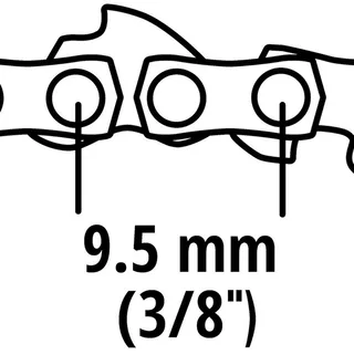Akku-Kettensäge Sägekette 25cm, 3/8", 40 TG, 1,1 mm GE-LC 18/25 Li, GE-LC 18/25 Li de Einhell – image du produit 3 sur 4