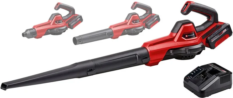 Akku-Laubbläser GE-UB 18/250 Li E, inkl. Akku, Ladegerät und 3 Blasaufsätzen von Einhell, Rot, Schwarz – Produktbild 3 von 5