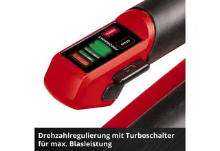 Professional 3433550 GP-LB 18/200 Li GK-Solo sans fil Souffleur sans batterie, sans chargeur de Einhell, Rouge, Noir – image du produit 4 sur 5