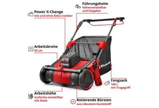 Akku-Laubsauger GE-GC 18/55 Li E-Solo de Einhell – image du produit 3 sur 5