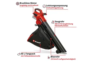 Akku-Laubsauger VENTURRO 18/210 Kit, (Set), inkl. 4,0 Ah PXC Akku und Ladegerät von Einhell, Schwarz – Produktbild 3 von 5