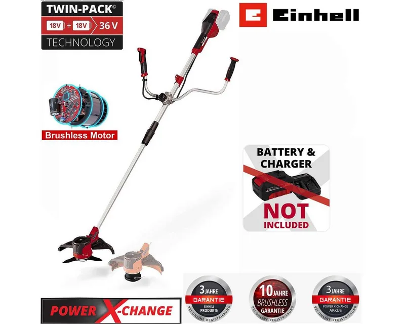 Akku-Motorsense Akku-Sense Agillo 36/255 BL Solo 36V (2 x 18V) Brushless Front-Motor van Einhell – productafbeelding 2 van 5