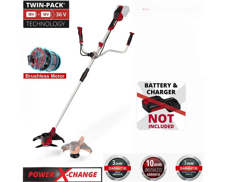 Akku-Motorsense Akku-Sense Agillo 36/255 BL Solo 36V (2 x 18V) Brushless Front-Motor van Einhell – productafbeelding 3 van 5