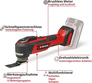 Akku-Multifunktionswerkzeug Einhell Multifunktionswerkzeug TP-MG 18 Li BL (ohne Akku / Ladegerät by Einhell – product image 4 of 5