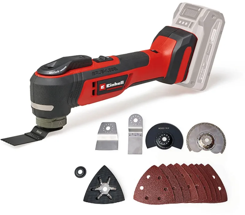 Akku-Multifunktionswerkzeug TP-MG 18 Li BL - Solo, 3 Funktionen: Schleifen, Sägen, Schaben, ohne Akku by Einhell, Red, Black – product image 1 of 5