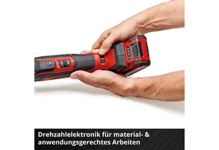 Akku-Multifunktionswerkzeug TP-MG 18 Li BL - Solo, 3 Funktionen: Schleifen, Sägen, Schaben, ohne Akku by Einhell, Red, Black – product image 5 of 5