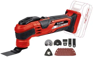 Akku-Multifunktionswerkzeug VARRITO, Power X-Change, ohne Akku und Ladegerät de Einhell, Rouge – image du produit 1 sur 5