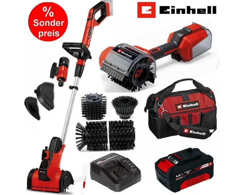 Akku-Oberflächenbürste Picobella 215 + 90 Akkubürste 18V Akku 4.0 Ah Ladegerät Tasche Zubehör von Einhell – Produktbild 2 von 5