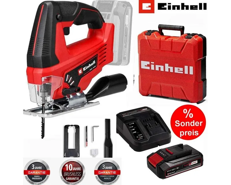 Akku-Pendelhubstichsäge Stichsäge TC-JS 18V Li, 1x 2,5 Ah Akku, Ladegerät Koffer fra Einhell – produktbillede 2 af 4