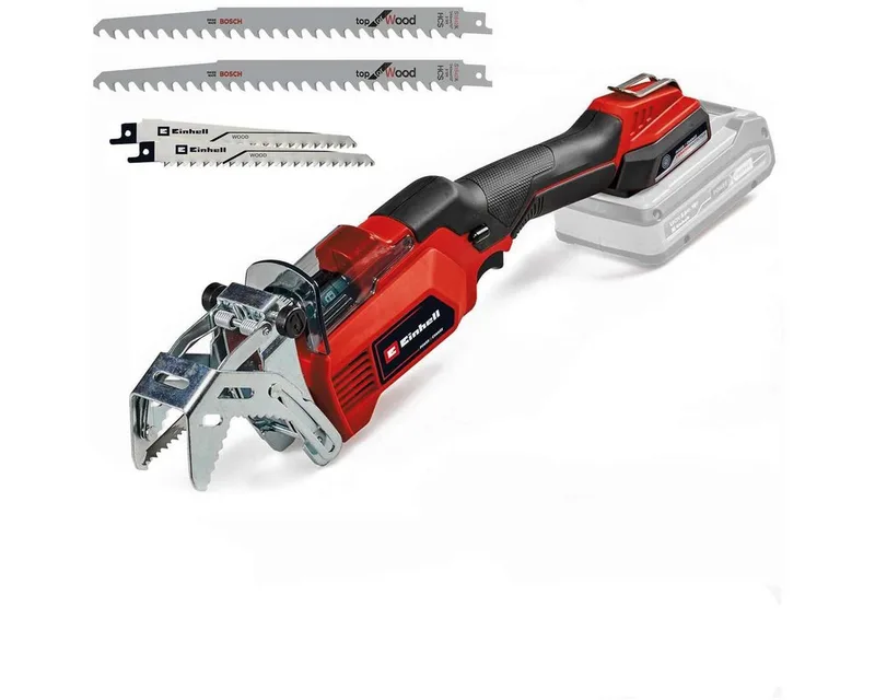 Akku-Säbelsäge Akkuastsäge GE-GS 18/150 Li-Solo 18V inkl- 2 kwb + 2 Extra Sägeblätter von Einhell – Produktbild 1 von 3
