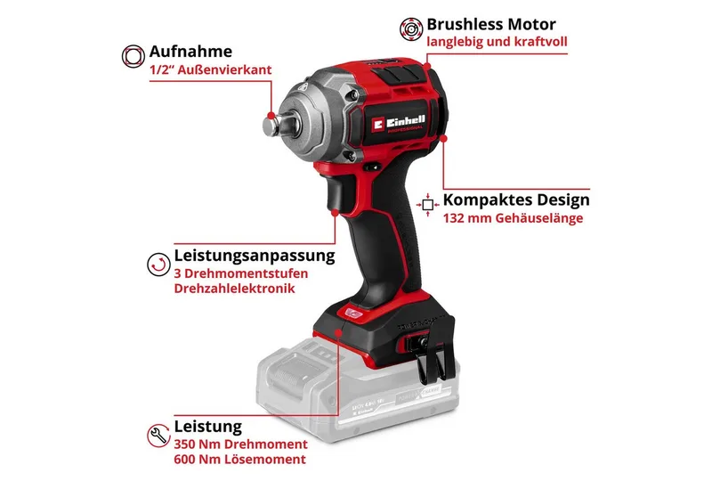 Akku-Schlagschrauber TP-CW 18/350-C Li BL Kit by Einhell – product image 3 of 5