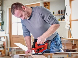 Akku-Stichsäge TC-JS 18/70 Li, Set, inkl. Akku und Ladegerät van Einhell, Rood, Zwart – productafbeelding 2 van 5