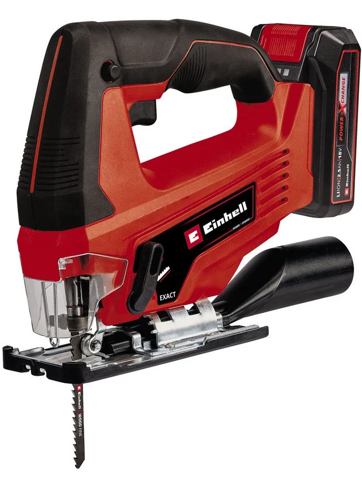 Akku-Stichsäge TC-JS 18/70 Li, Set, inkl. Akku und Ladegerät van Einhell, Rood, Zwart – productafbeelding 1 van 5