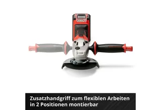Akku-Winkelschleifer AXXIO 18/125, max. 8500 U/min, Power X-Change, 125 mm, ohne Akku & Ladegerät von Einhell, Rot, Schwarz – Produktbild 3 von 5