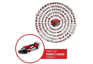 Akku-Winkelschleifer AXXIO 36/230 Q, Power X-Change, ohne Akku und Ladegerät von Einhell, Rot, Schwarz – Produktbild 2 von 5