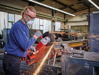Akku-Winkelschleifer AXXIO 36/230 Q, Power X-Change, ohne Akku und Ladegerät von Einhell, Rot, Schwarz – Produktbild 4 von 5