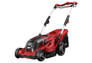 Akkurasenmäher EINHELL Power X-Change Akku-Rasenmäher GE-CM 36/37, 37 cm Schnittbreite, (2x Li-Ionen Plus Akku 4,0Ah) van Einhell, Rood – productafbeelding 2 van 5