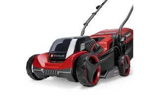 Akkurasenmäher GE-CM 18/32, 32 cm Schnittbreite, (Set, inkl. Akku-Rasentrimmer GC-CT 18/24), ohne Akku und Ladegerät de Einhell, Rouge, Noir – image du produit 2 sur 4