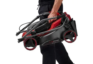 Akkurasenmäher GE-CM 18/32, 32 cm Schnittbreite, (Set, inkl. Akku-Rasentrimmer GC-CT 18/24), ohne Akku und Ladegerät de Einhell, Rouge, Noir – image du produit 3 sur 4