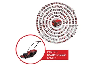 Akkurasenmäher GE-CM 18/32 C Li BL-Solo, 32 cm Schnittbreite, ohne Akku und Ladegerät von Einhell, Rot, Schwarz – Produktbild 2 von 3