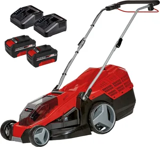 Akkurasenmäher GE-CM 36/43 Li M (2x4,0Ah), 43 cm Schnittbreite, 2x4,0Ah von Einhell, Rot, Schwarz – Produktbild 1 von 4