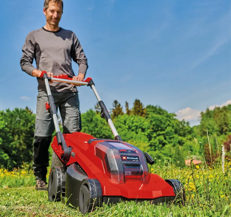 Akkurasenmäher GP-CM 36/41 Li - Solo, 41 cm Schnittbreite van Einhell, Rood – productafbeelding 4 van 4