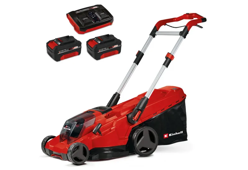 Akkurasenmäher RASARRO 36/42 (2x4.0Ah), 42 cm Schnittbreite, 2 x 4.0Ah von Einhell, Rot – Produktbild 1 von 4