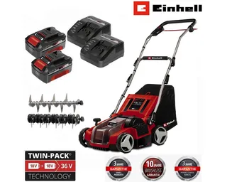 Akkurasenmäher Vertikutierer-Lüfter GE-SA 36/35 Li- 36V (2 x 18V) mit 2 x Akku 4.0 Ah von Einhell – Produktbild 2 von 5