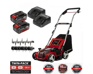 Akkurasenmäher Vertikutierer-Lüfter GE-SA 36/35 Li- 36V (2 x 18V) mit 2 x Akku 4.0 Ah von Einhell – Produktbild 3 von 5