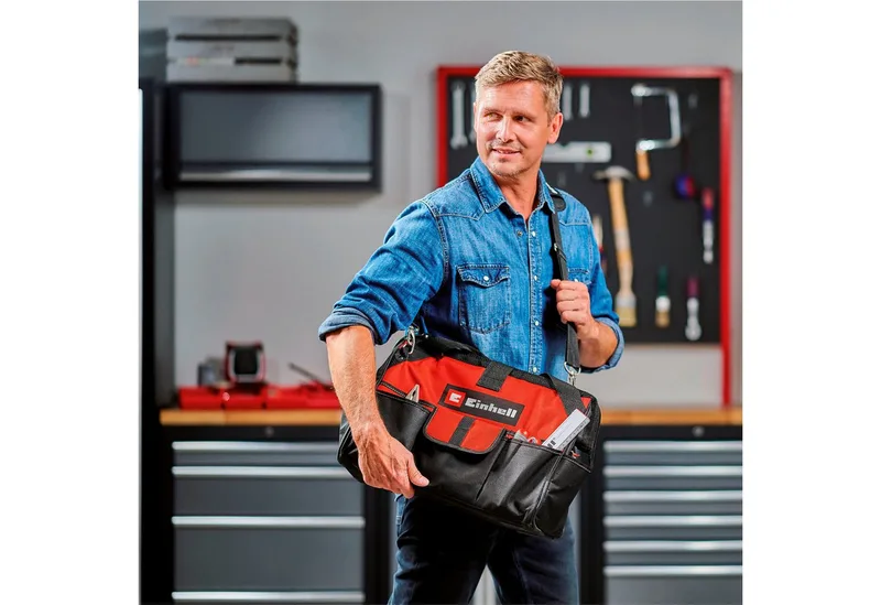 Bag 45/29 4530074 Gereedschapstas (zonder inhoud) Universeel (b x h x d) 450 x 290 x 220 mm de Einhell, Rouge – image du produit 2 sur 2