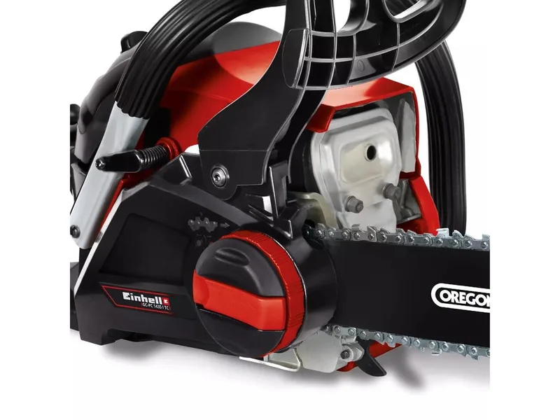 Benzin-Kettensäge C-PC 1435 I TC Set, 35 cm Schwertlänge, Inkl. OREGON-Qualitätsschwert und –Kette, Schwertschutz von Einhell, Rot, Schwarz – Produktbild 5 von 5