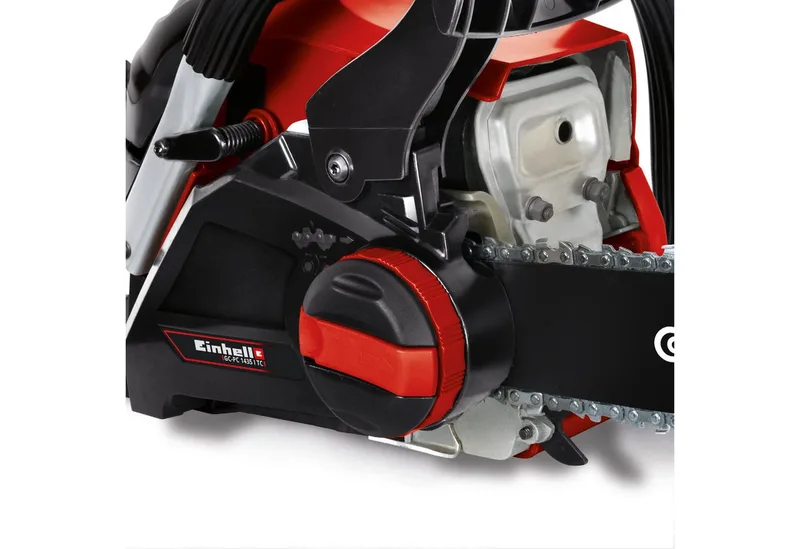 Benzin-Kettensäge GC-PC 1435 I TC Kit, 35 cm Schwertlänge, inkl. Benzin-/Öl-Mischflasche und Schwertschutz-Tasche de Einhell, Rouge, Noir – image du produit 4 sur 5
