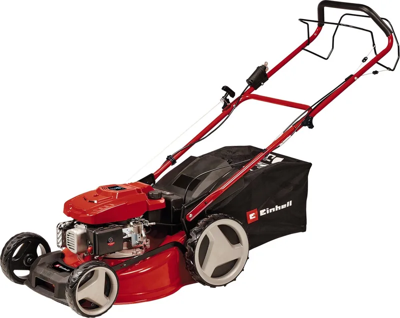 Benzine Grasmaaier GC-PM 46 S HW-E - 146 cm³ - 2 kW - 4-takt - Maaibreedte: 46 cm - Aanbevolen gazonoppervlakte: tot 1400 m² - 65 L opvangbak - Maaihoogte: 25-80 mm - Elektrische starter de Einhell – image du produit