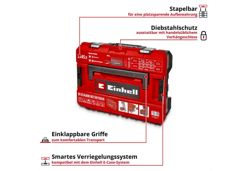 Bit-Set, 2445-St., E-CASE Schraubenset 2445-tlg. (2.445 Schrauben, 10 Torsion-Bits, T-Ant by Einhell – product image 3 of 5