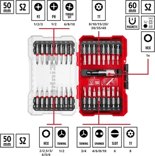 Bit-Set Einhell M-CASE 33-tlg. Bit-Set (für Akkuschrauber und Bohrmaschinen mi, 33-St., Einhell M-CASE 33-tlg. Bit-Set (für Akkuschrauber und Bohrmaschinen mi von Einhell – Produktbild 2 von 4