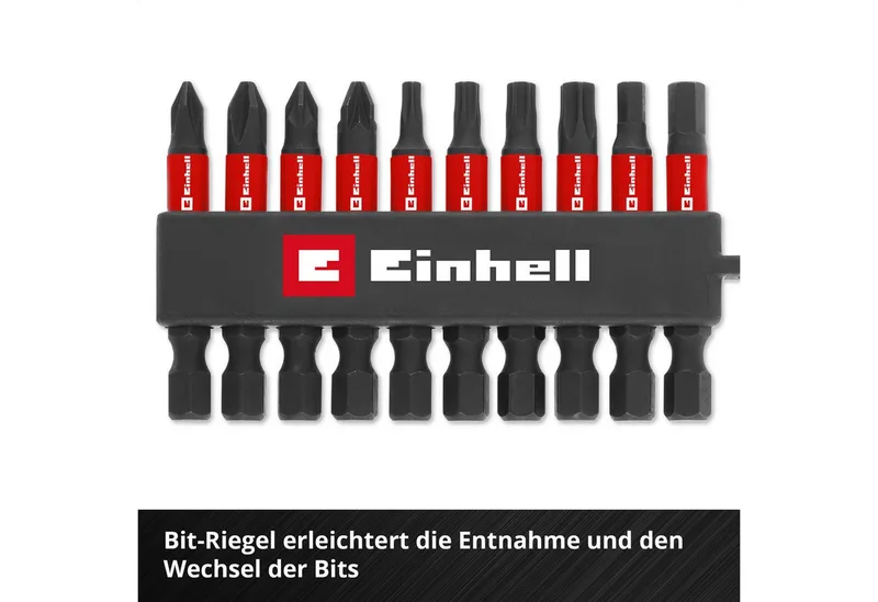 Bit-Set Original Einhell Impact-Bit-Set 10-tlg. (50-mm-Bits PH/PZ/T/H, S2-Stah, 10-St., Original Einhell Impact-Bit-Set 10-tlg. (50-mm-Bits PH/PZ/T/H, S2-Stah de Einhell – image du produit 5 sur 5