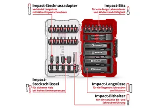 Bit-Set Original Einhell M-CASE 35-tlg. Impact-Bit- und Stecknuss-Set (25-mm-B, 34-St., M-CASE 35-tlg. Impact-Bit- und Stecknuss-Set de Einhell – image du produit 2 sur 4