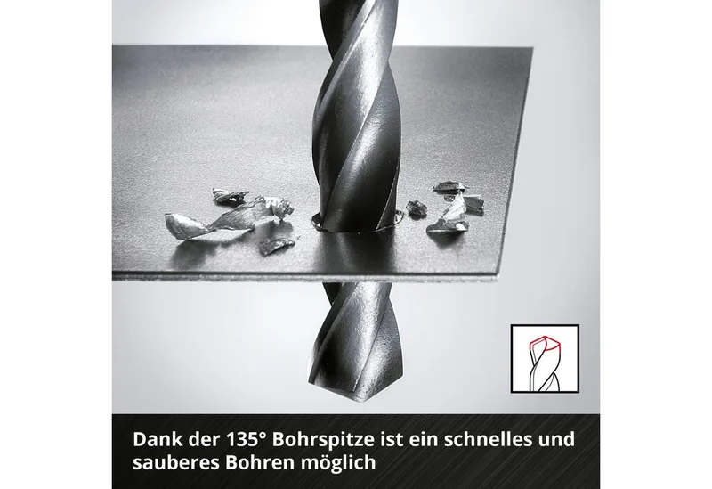 Bohrer- und Bit-Set Original Einhell 19-tlg. HSS-R Metallbohrer-Set (HSS 4241 Stahl, schwa, (19x HSS-R Metallbohrer (1 / 1,5 / 2 / 2,5 / 3 / 3,5 / 4 / 4,5 / 5 / 5,5 / 6 / 6,5 / 7 / 7,5 / 8 / 8,5 / 9 / 9,5 / 10 mm), 1x Aufbewahrungskassette (15,0 x 8,7 x 3,5 cm), 19-tlg), Original Einhell 19 by Einhell, Black – product image 4 of 5